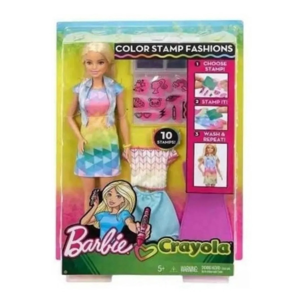 Barbie Crayola De Pintar Roupa Colorido Promoção Original em