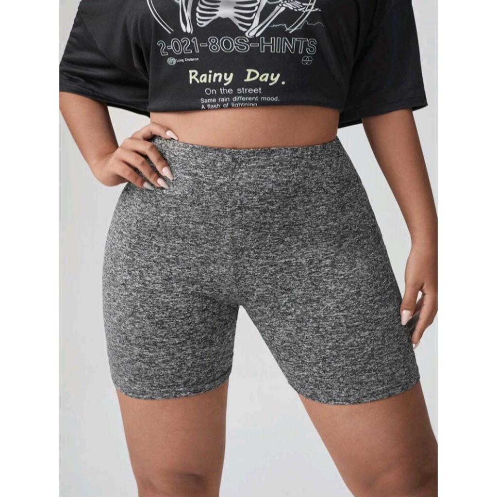 Shorts Plus Size QGGQDD - Pacote Com 3 Bermudas De Yoga Cintura Alta