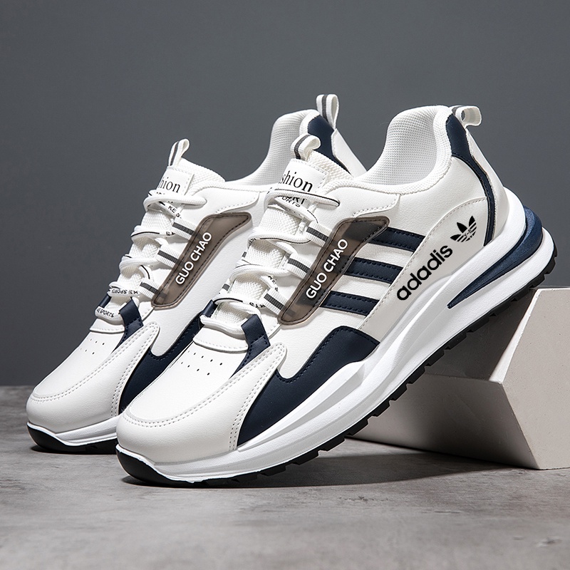 Sapatos Masculinos De Couro De Cano Baixo Tênis Esportivo casual De Corrida
