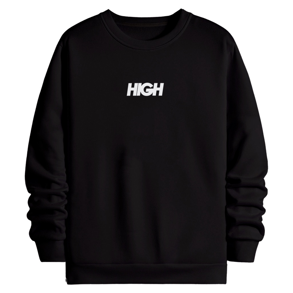Moletom High Company Gola Redonda Blusa De Frio Casaco Unissex em Algodão