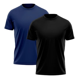 Kit 2 Camisetas Dry Fit Proteção UV 50+ Resistente Caminhada Corrida Musculação