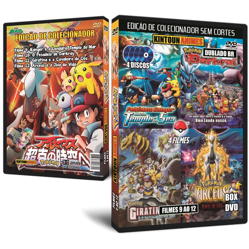 DVD Pokemon 4 Filmes Dublados