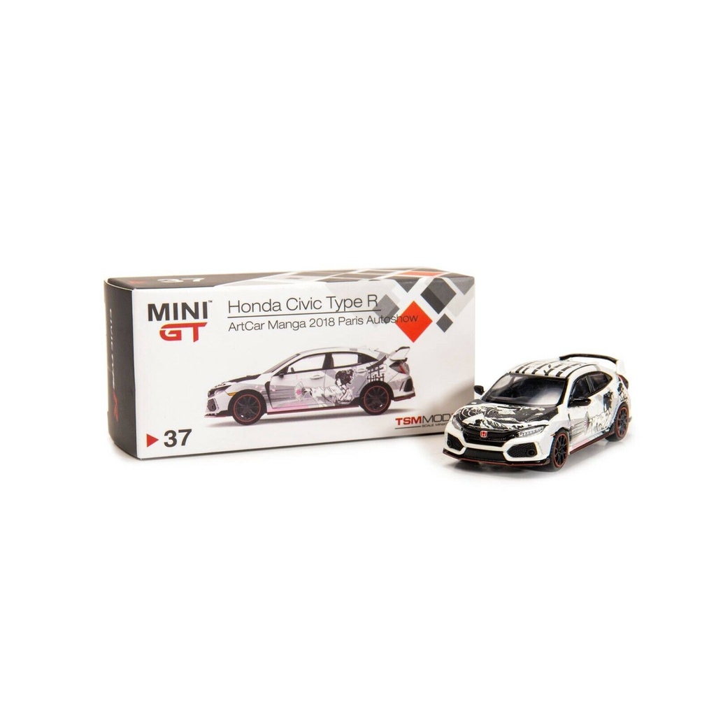 Mini GT 1:64 Honda Civic Type R FK8 - Gris Ardoise - Édition Limitée Taiwan (#28) - Occasion Excellent état