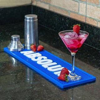KIT TAPETE BARMAT ABSOLUT BORRACHA BAR BALCÃO + 6 DESCANSO DE COPO