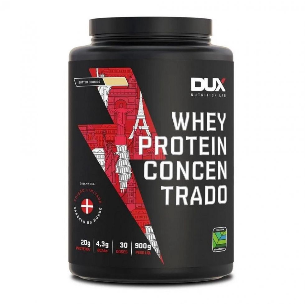 Whey Protein Concentrado Pote (900g) – Dux Nutrition – Butter Cookies
