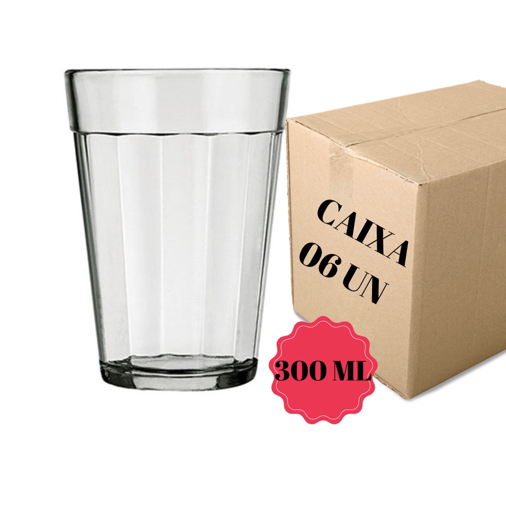 Jogo Copo Americano Multiuso Nadir 300ml - Kit 6 Un