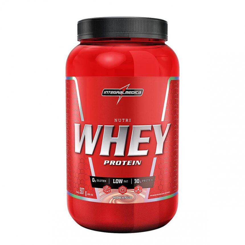 Nutri Whey Protein Pote (907g) – Integralmédica – Morango