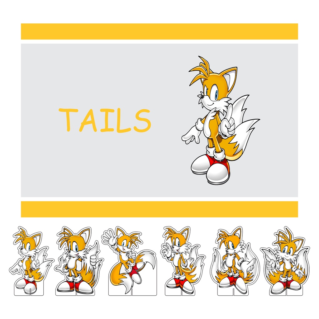 Kit Display De Mesa + Painel Festa Infantil Tails Sonic | Shopee Brasil