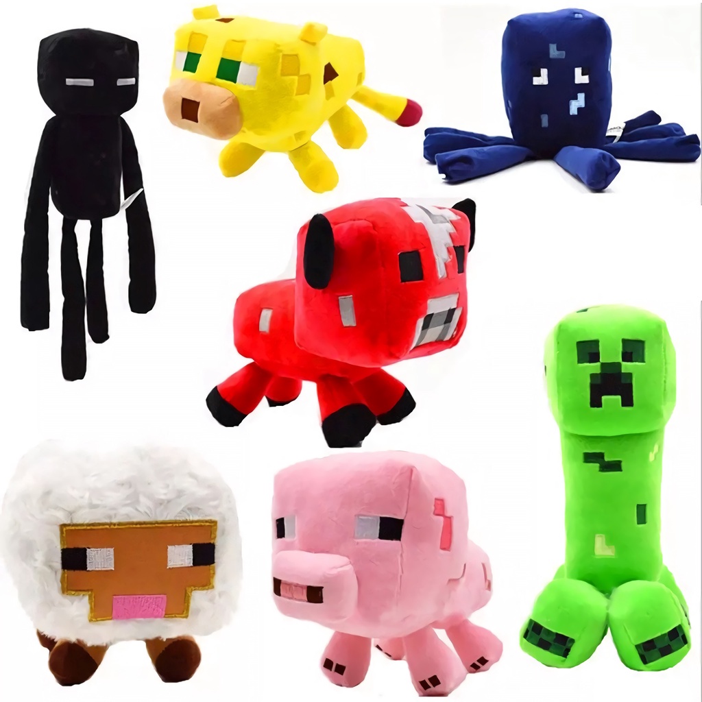 Pelúcia Minecraft TURMA CREEPER (15-20 cm) - 12 itens/lote (12 modelos) -  Importada