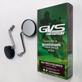 Retrovisor Dt200 Modelo Mini Original GVS Haste Cromada Par Yamaha
