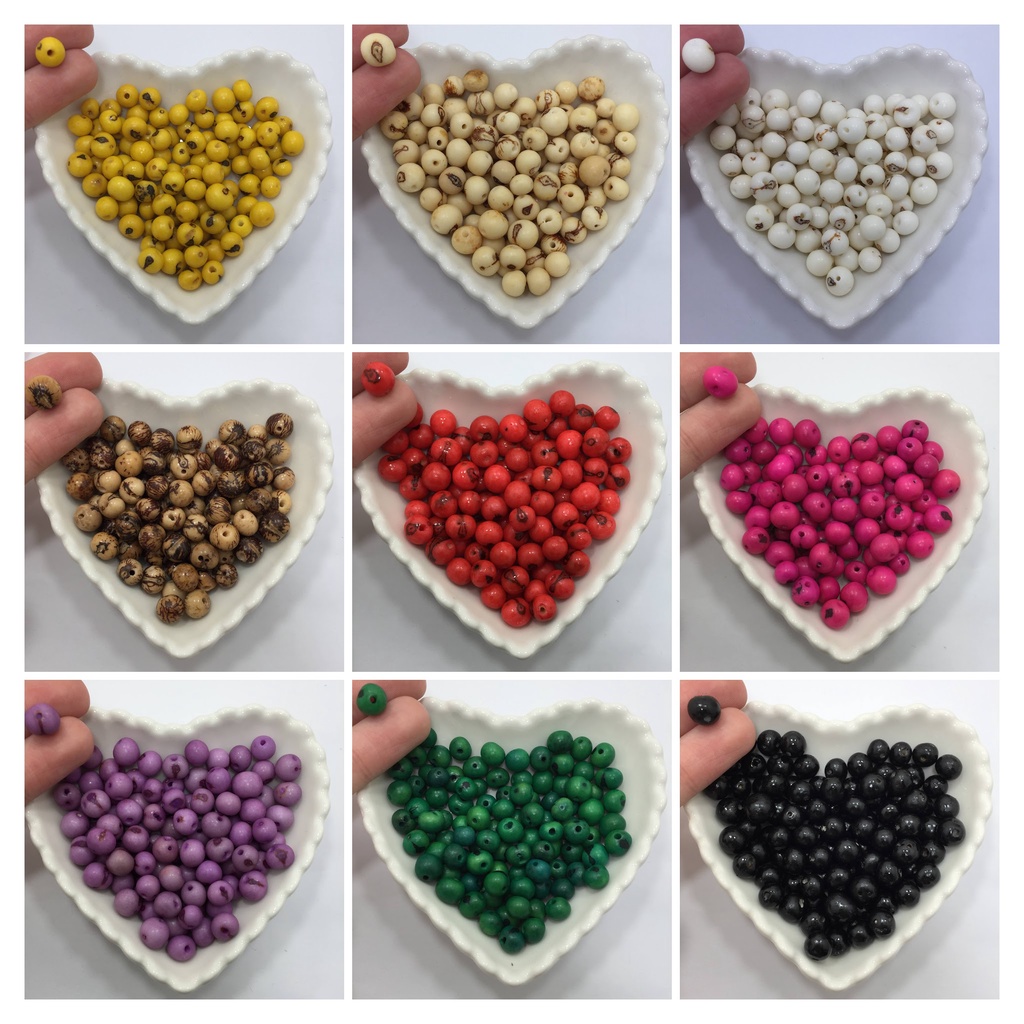 Semente Açaí Natural 100 Unidades Para Pulseiras e Colares