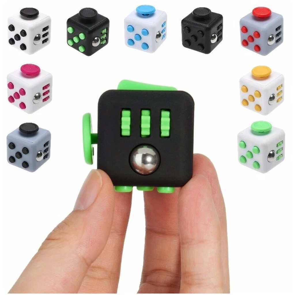 Fidget Cubo Ansiedade Cube Anti Estresse Dedo Apertar Toy Interativo