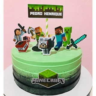 Topo de bolo Minecraft - Party Shop Mais de 5000 produtos para todo o tipo  de festas