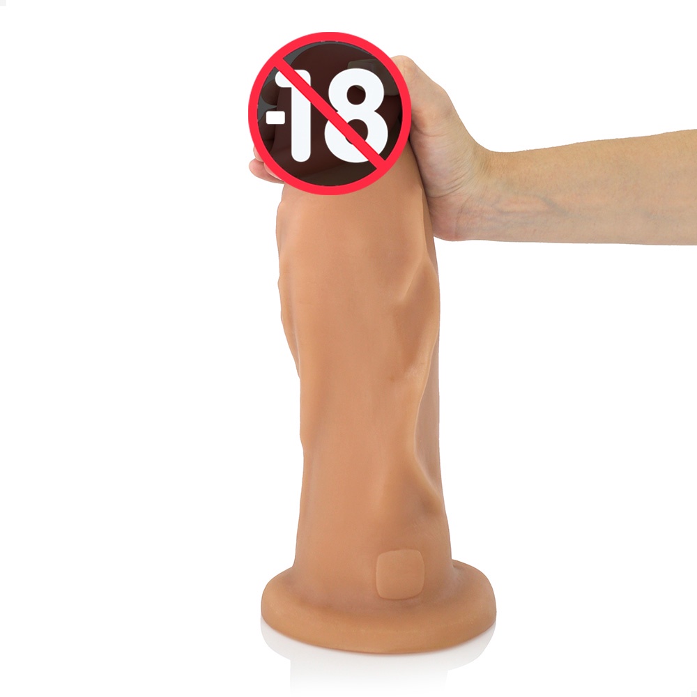 Pênis Gigante e Grosso Flexível Jeba 33,5 x 9,2cm Bege