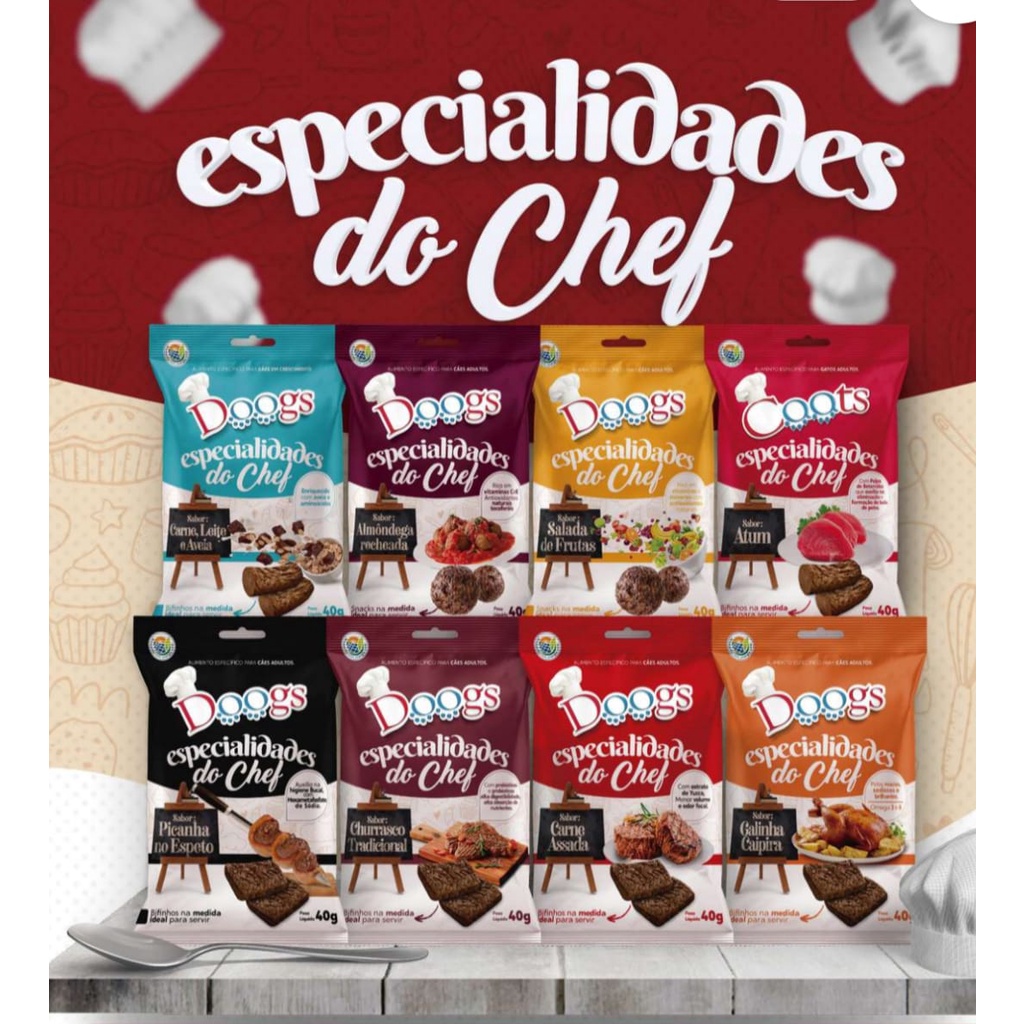 Bifinho Petiscos ESPECIALIDADES DO CHEF DOOGS para Cães / GATOS Sabores SNACKS - escolha o sabor