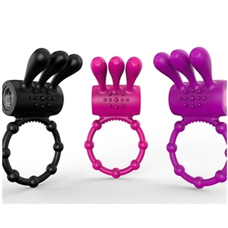 Anel peniano Coelho Estimular Clitóris Cock Rings Para Casal Cor preto SJH-02 em Oferta na Shopee