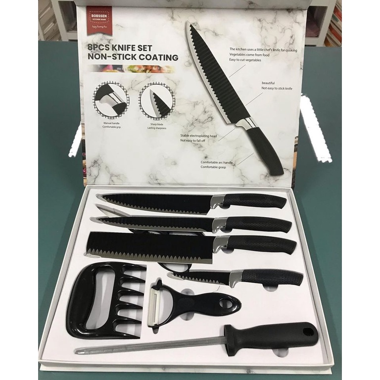 Faqueiro Profissional Churrasco e Cozinha 8 Peças