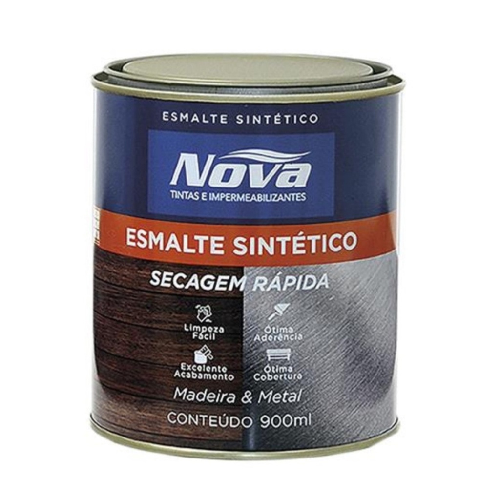 Tinta Esmalte Sintético Para Madeira e Metal 900ml (Várias Cores ...