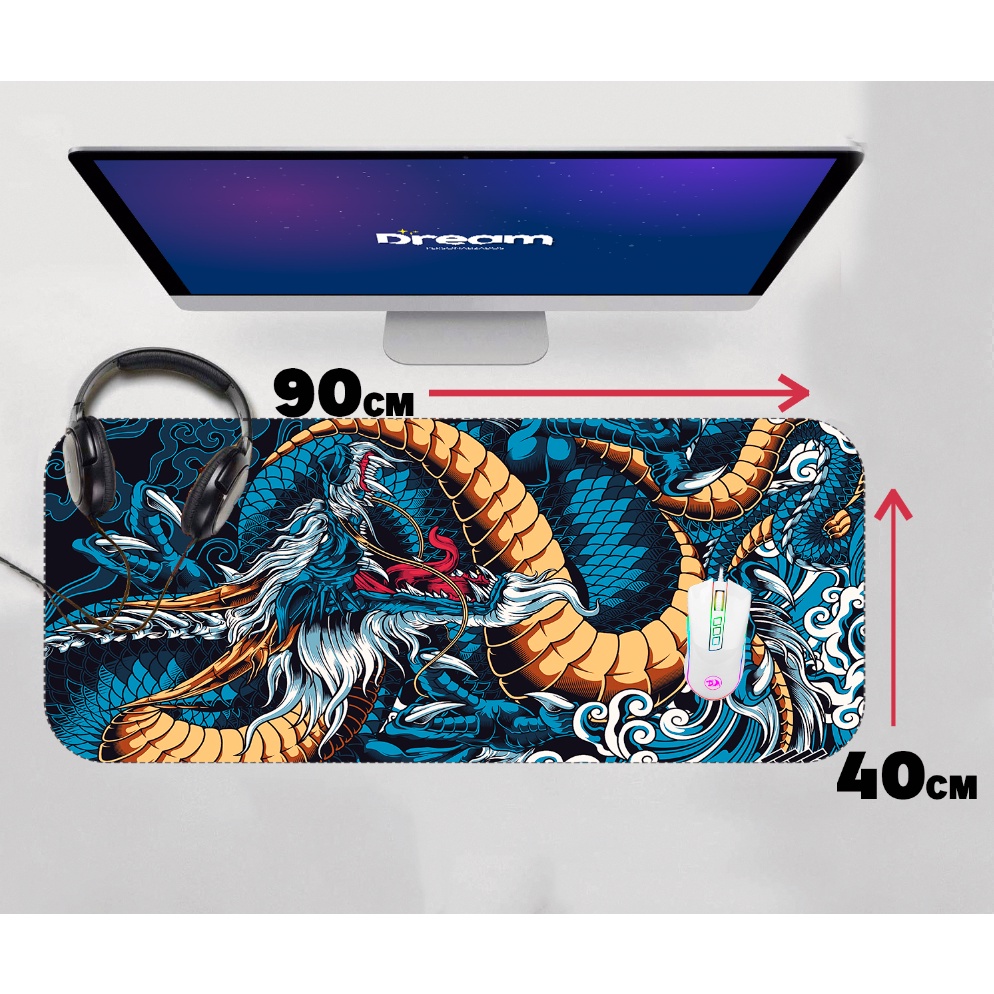 Mouse pad para jogos XXL, grandes almofadas de mesa de olhos de cobra azul  imagem animal jogo escritório grande mouse pad