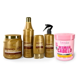 Kit Banho De Verniz Com Desmaia Cabelo  Forever Liss