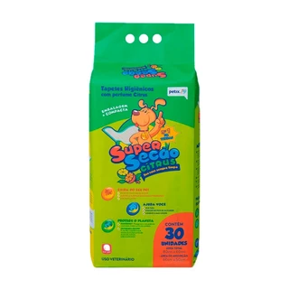 Tapete Higiênico Super Secão Citrus Para Cães 30 Unidades