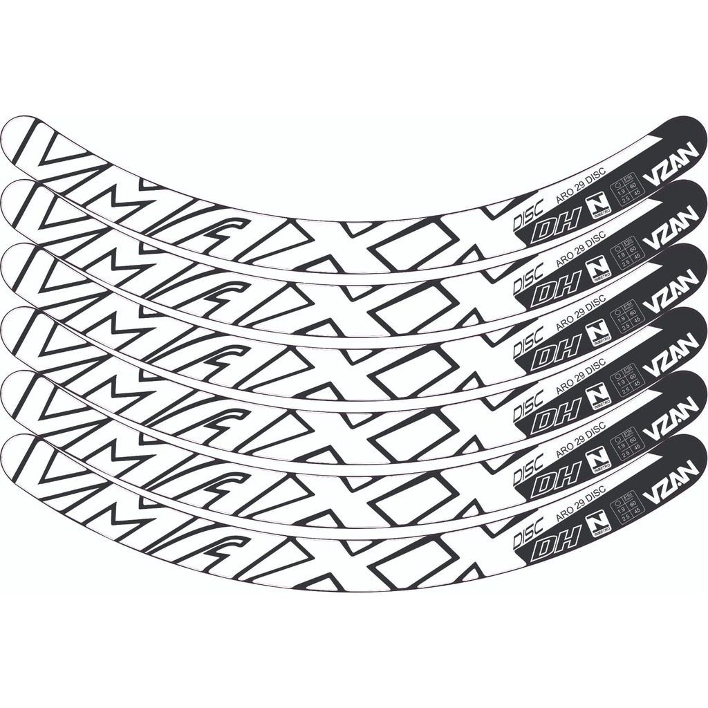 6 Adesivos Aro 29 Vmaxx Freio A Disco kit para 1 roda Branco | Shopee ...