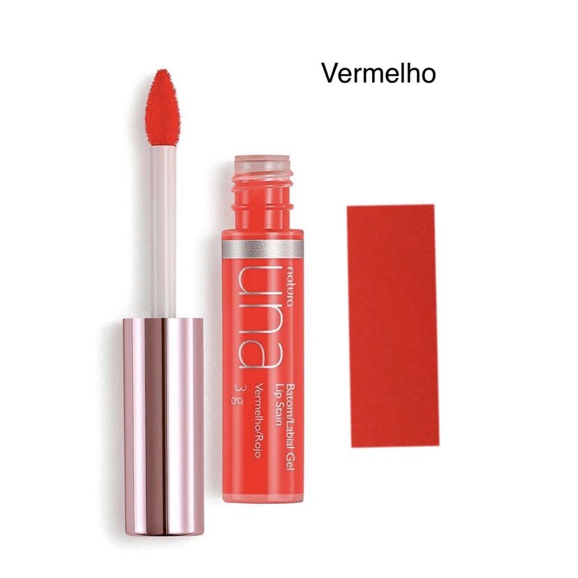 Batom Una Gel Lip Stain Vermelho Natura Shopee Brasil