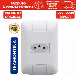 Tomadas 10a 20a Interruptores Tramontina Aria Apagador Paralelo/Simples 4x2 Monte seu kit