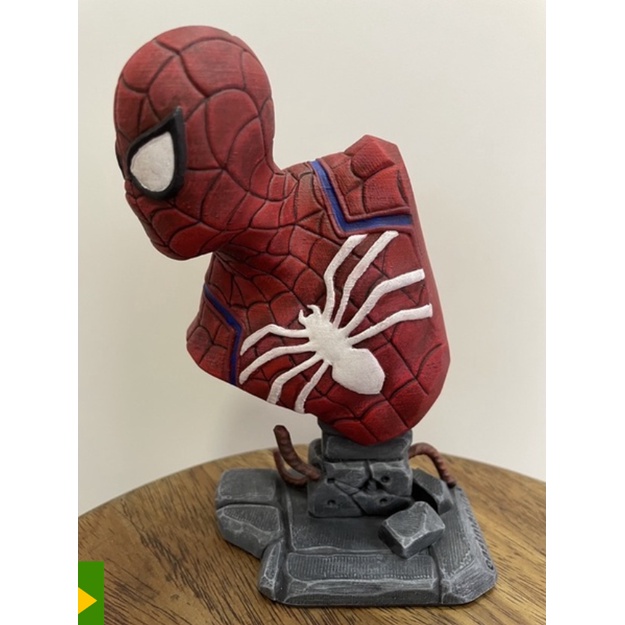 Busto 3D Homem Aranha Spider Man Superheróis Cinema HQ