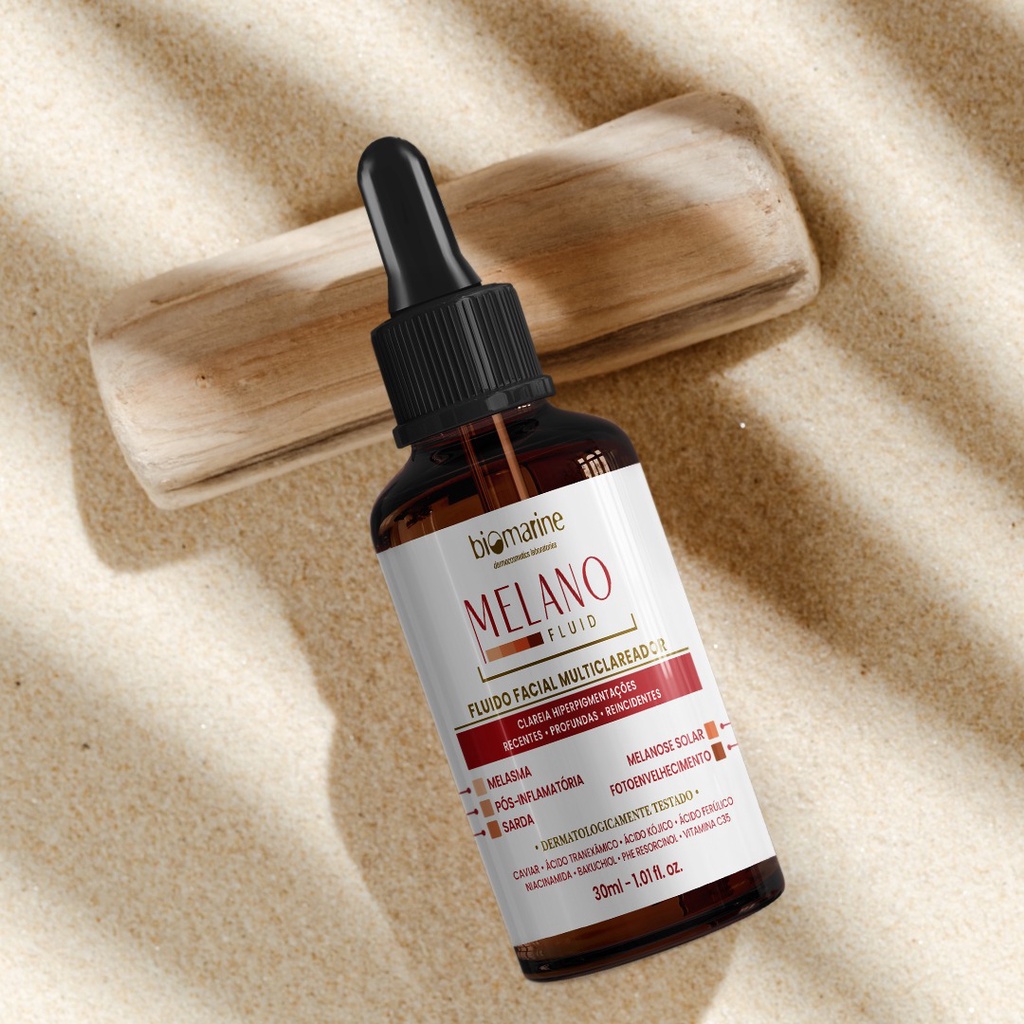 Melano Fluid Fluido Facial Multiclareador Biomarine 30ml | Shopee Brasil