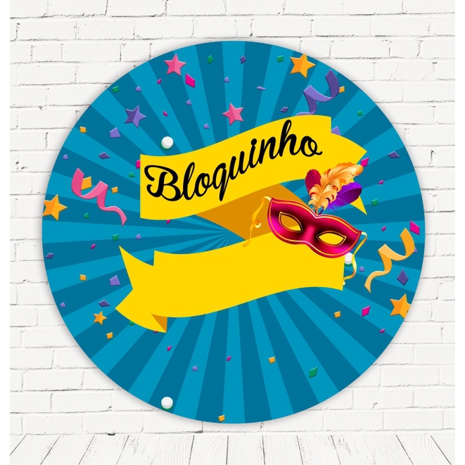 Painel Redondo Sublimado 1,50 m Bloquinho carnaval Shopee Brasil