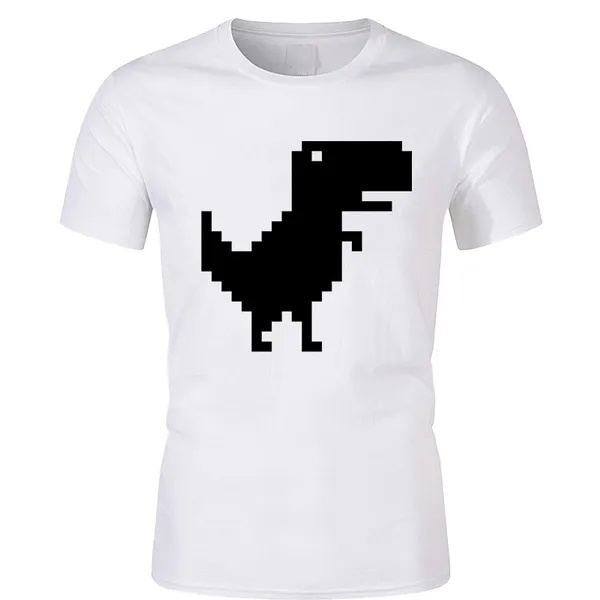 Camiseta Sem Internet Game Jogo do Dinossauro Over