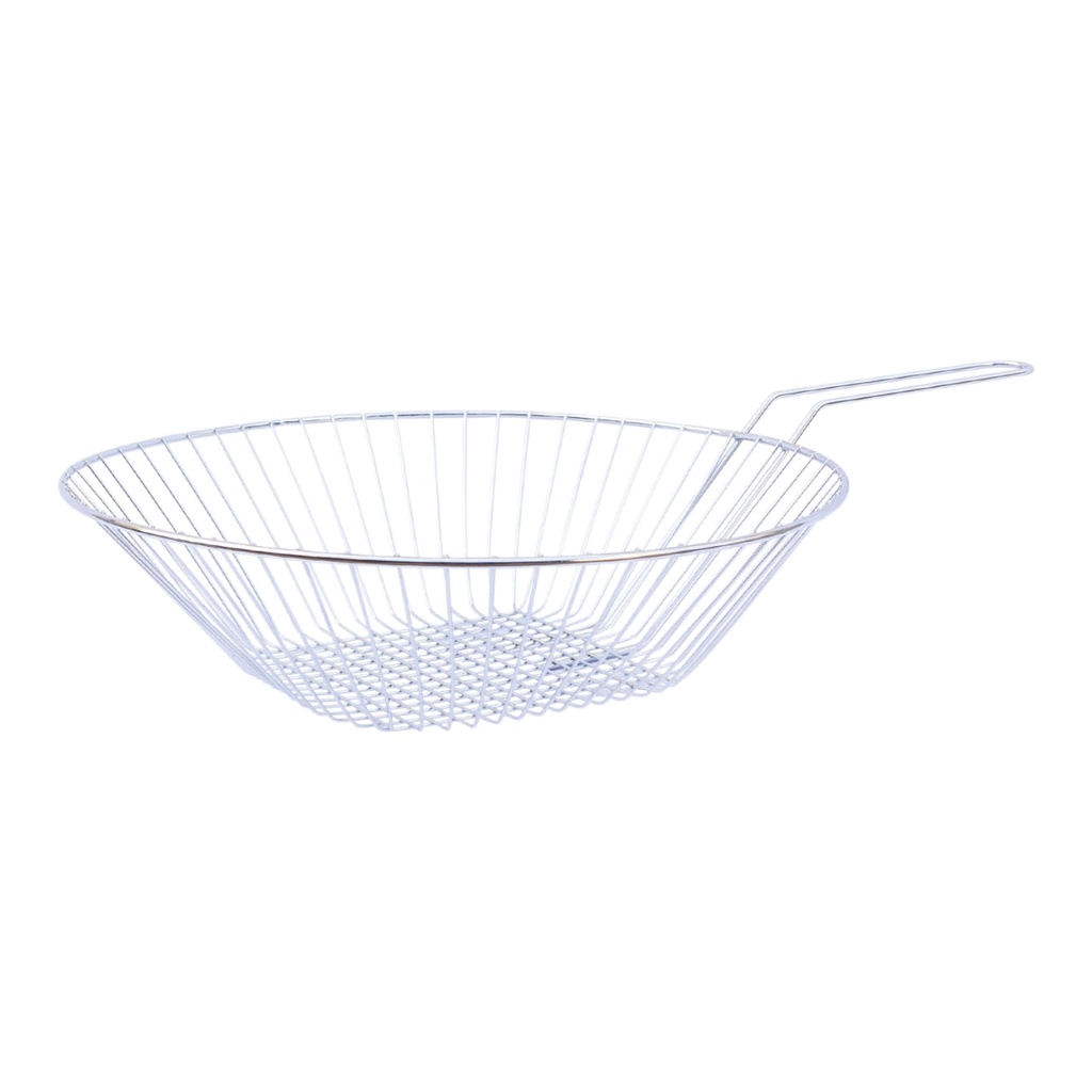 Cesto Cromado Para Fritura Fritadeira Peneira 35cm Redondo