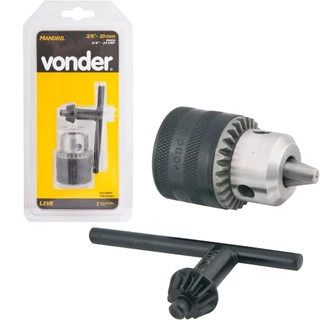 Mandril Para Furadeira 3/8'' 10mm Com Chave Vonder