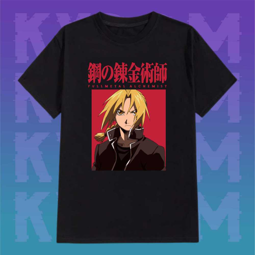 Fullmetal Alchemist Brotherhood Anime T Shirt 100% Algodão