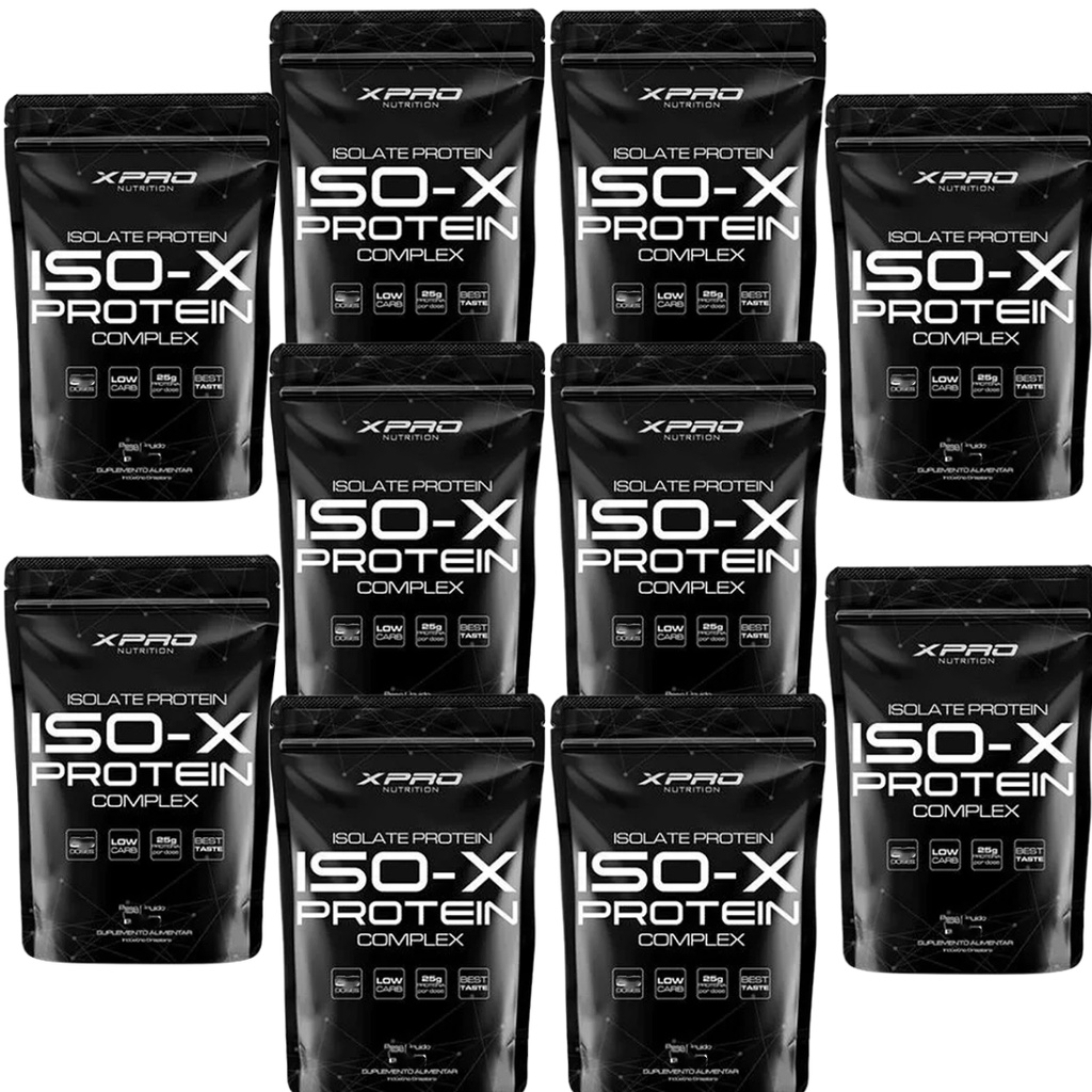 Kit 10x Iso-x Whey Protein Mix Proteínas Xpro 900g