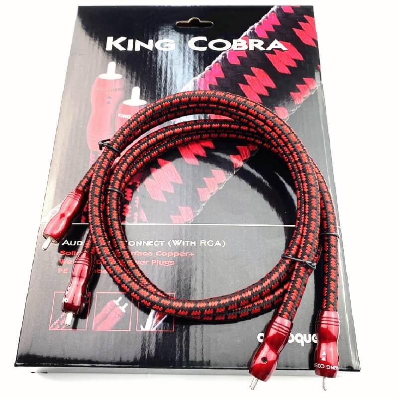 AudioQuest King Cobra RCAケーブル 1m Novo cabo RCA Audioquest King Cobra - Pronta entrega em SP- 1m