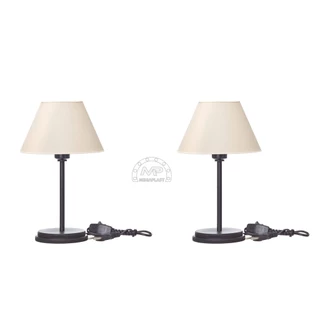 KIT 02 Abajures Retro base mdf preto- Sala, Quarto e Escritório Black Slim