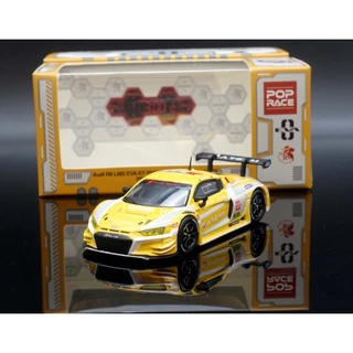 Raça POP 1/64 AUDI R8 LMS EVA RT PROTO TYPE-00 X Trabalhos R8 Escala DIECAST Modelo Carro PR64-R8LMS-EVA00