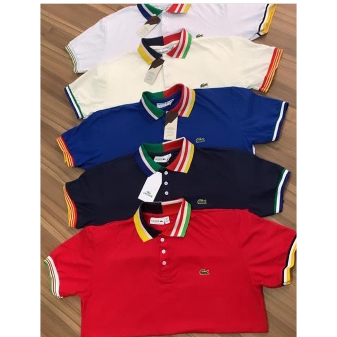 Polo Masculina Lacoste Dry Fit Academia KIT 2 [Oferta] | Shopee Brasil