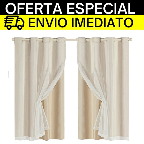 Cortina Para Quarto Meia Parede 2,00 x 1,40 Mts PVC Blackout