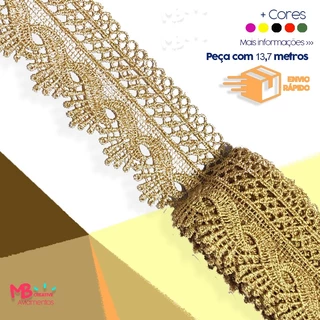 Renda de Guipir CHL-589 - 5 cm -Peça com 13,7 Metros