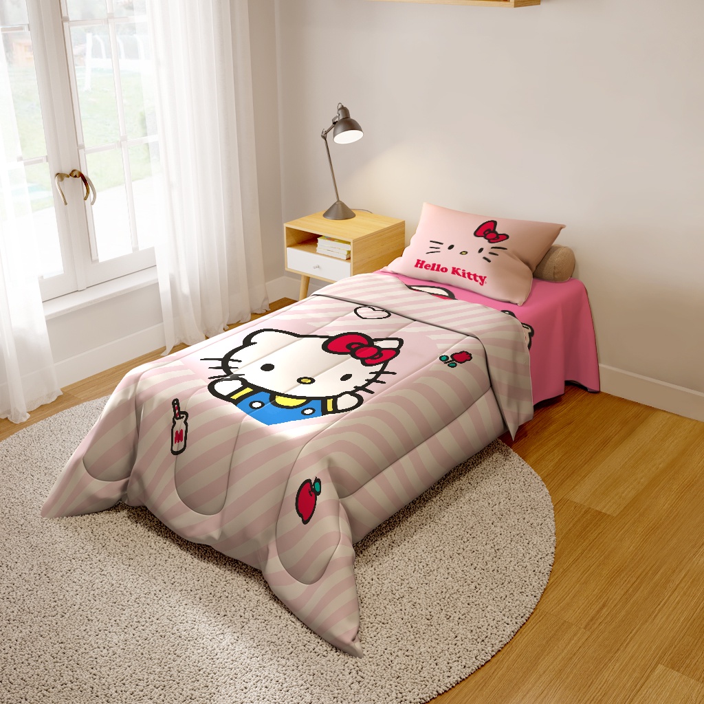 Jogo de Edredom Infantil Dupla Face Hello Kitty