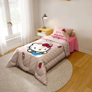 Jogo de Edredom Infantil Dupla Face Hello Kitty