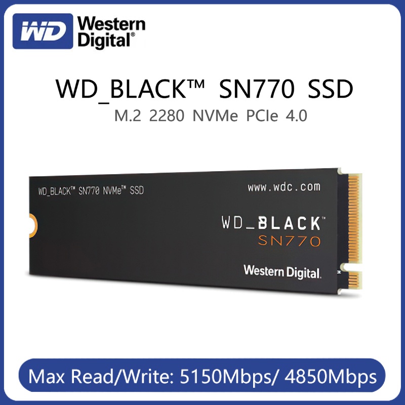 SSD Western Digital WD sn770 NVME 250gb unidade de estado sólido gen4 pcie m.2 2280 de até 5150 mb/s
