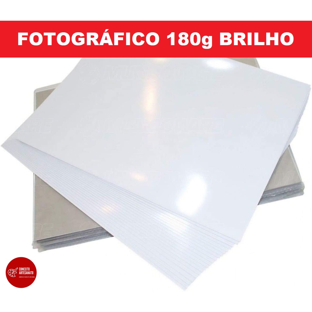Papel Fotográfico Premium A4 Glossy 180g 40 Folhas