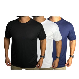 Kit 3 Camiseta Dry Fit Masculina - Casual - Treino - Academia - Esportes - Exercícios