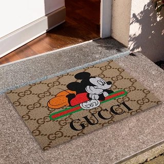 Tapete Capacho Para Porta Divertido Mickey Gucci ca36