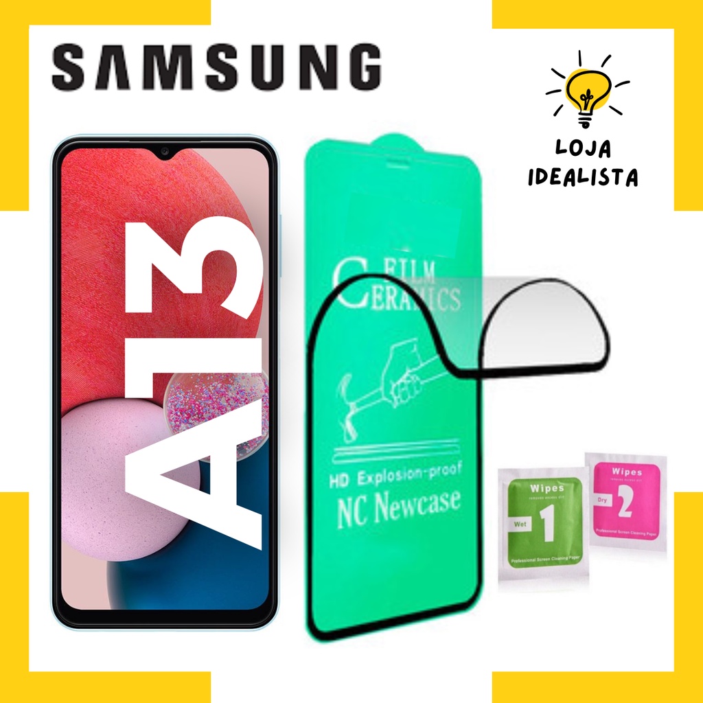 Película Cerâmica Galaxy A13 9D 3D Inquebrável! Samsung Anti Shock Hidrogel - ENVIO IMEDIATO