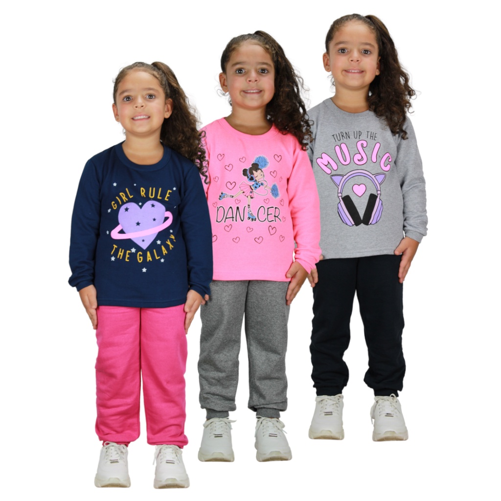 Conjunto moletom best sale infantil 3 anos